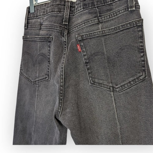 Levi's Altered 721 High Rise Skinny Gray Raw Hem Jeans Size 27 - Picture 8 of 11